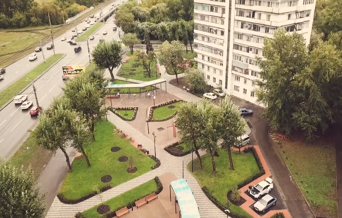 Комплексное благоустройство территории на пересечении ул. Калмыкова и Черкасской в г. Челябинск